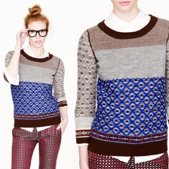 J. Crew Sweaters - ❌SOLD❌J.Crew Reverse Fairisle Merino Wool Sweater